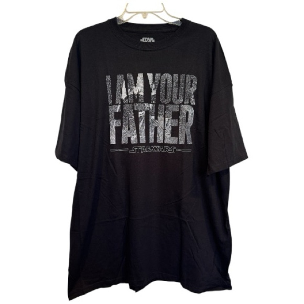 Star Wars I Am Your Father Black Short Sleeve Graphic Tee New without Tags 2XL